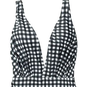 Cupshe Black and White Gingham One-Piece Swimsuit